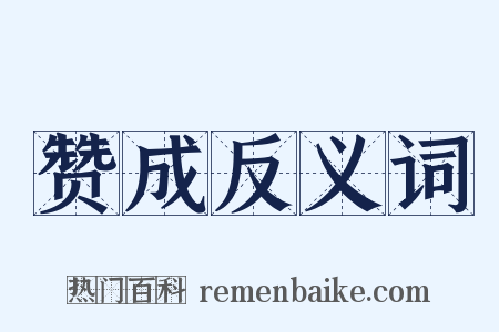 赞成反义词是什么意思的图片